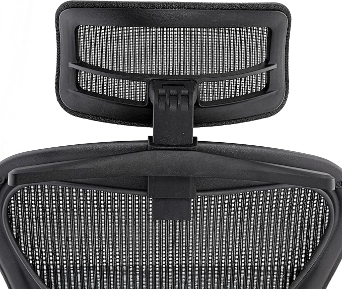 Certified Refurbished Aeron Chair Size B | Fully Adjustable Ergonomic Mesh Office Chair with Lumbar Support, Tilt Limiter, and Roller Index Arm Adjustments (HEADREST)