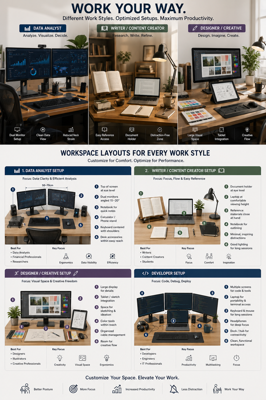 Ergonomic Setup for Different Work Styles: Customizing Your Workspace