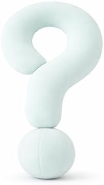 EVOLIVE Question Mark Neck Pillow 15"x24", Velvet Ergonomic Support(Mint)