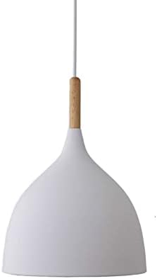 E27 Base Modernaron Light, European Style Chandelier in Kitchen Island, Bar Decoration Color Hanging Lamp, Decorations Metal Lampshade, for Kitchen Island, Dining Table/White