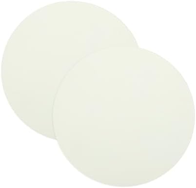 MECCANIXITY 2.4" Round Lampshade Diffuser, Anti-glare Lamp Shade Diffuser Fabric Lamp Cover for Desk Table Light Downlight Spotlight, Warm White 2pcs