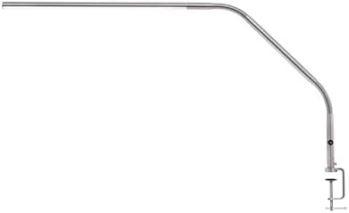 daylight Company, LLC U35108 Slimline 3 Table Lamp-LED-80 CRI-Eye Care-4 Brightness Levels, 3,000 LUX at 30 cm, 1,065 LUMENS-4 Step DIMMER Mode, Brushed Steel, 25.6 x 30 x 0.8