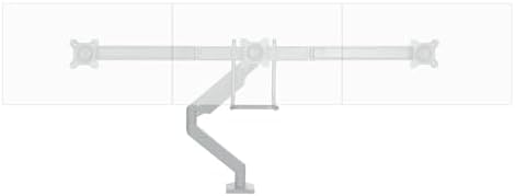 UPLIFT DESK Crestview Align Triple Monitor Stand - Gas Spring Monitor Mount with Adjustment Handle Fits 13-32” Inch Displays, VESA Compatible, Clamp or Grommet Mounting, Fits Standing Desks (Gray)