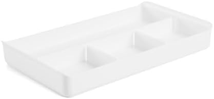 Poppin Drawer Organizer - Filing Drawer Organizer with 4 Compartments, File Cabinet Organizer fits ONLY Stow File Drawers, Sturdy Plastic, Multiple Colors Available (White)