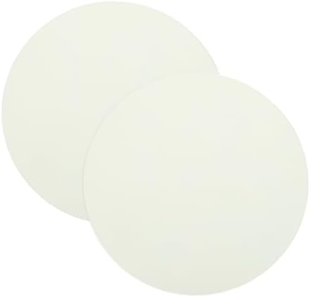 MECCANIXITY 7.1" Round Lampshade Diffuser, Anti-glare Lamp Shade Diffuser Fabric Lamp Cover for Desk Table Light Downlight Spotlight, Warm White 2pcs