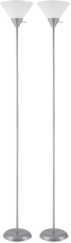 Globe Electric 67150 Elliott Floor Lamp, Silver (Pack of 2)