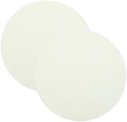 MECCANIXITY 6.3" Round Lampshade Diffuser, Anti-glare Lamp Shade Diffuser Fabric Lamp Cover for Desk Table Light Downlight Spotlight, Warm White 2pcs