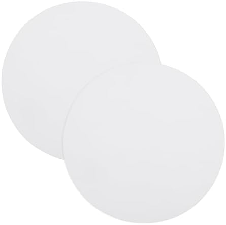 MECCANIXITY 6.7" Round Lampshade Diffuser, Anti-glare Lamp Shade Diffuser Fabric Lamp Cover for Desk Table Light Downlight Spotlight, White 2pcs