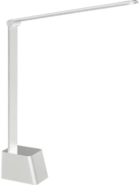 Ambertronix Minimalist LED Desk Lamp, 5 Lighting Modes, USB Charging Port, Aluminum Arms, Portable, Dimmable, Touch Control, Auto Timer, Power Adapter (5V2A) Required and Included (White)