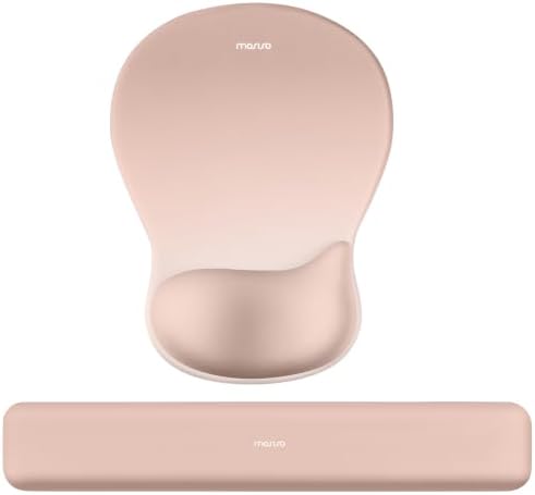 MOSISO Wrist Rest Support for Mouse Pad & Keyboard Set, Nude