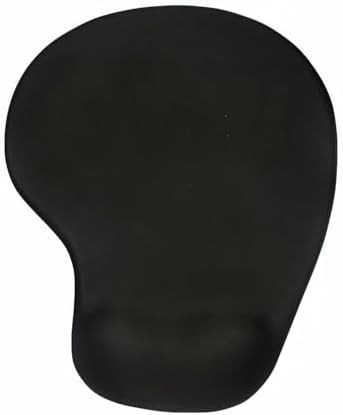 Silicone Wrist Rest Mouse Pad, Ergonomic Memory Foam Cushion, Non-Slip Rubber Base, Surface for Office, Gaming, Home - Comfortable Support to Reduce Wrist Fatigue (Black) 1Pcs