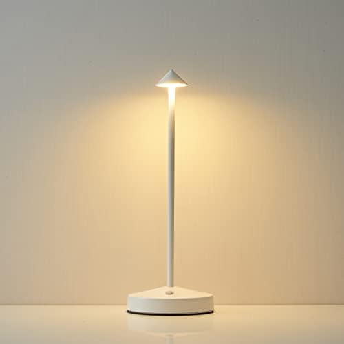 Cordless Table Lamps,Rechargeable Led Touch Bar Lamp, Portable Battery Desk Lamp,2 Level Brightness Dimmable Night Light,Minimalist Design, for Living Room/Restaurant/Couple Dinner/(White)