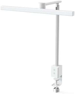 ArchDesk 15.75’ Desk Lamp: Dim, Warm~Cool White Adjustable, Anti-Glare, Sensor, 10W LED, Eye Protection, Foldable, Clamp, Perfect for Painting, Design, Work, Study, Reading (White)