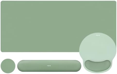 MOSISO Wrist Rest for Mouse Pad Set, Large Gaming Deskpad, Green