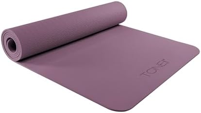 TONE Fitness 1/4" Yoga Mat, Non-Slip Exercise & Pilates Mat with Strap