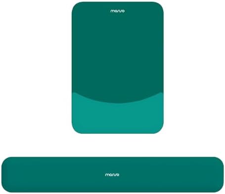 MOSISO Wrist Rest Support Mouse Pad & Keyboard Set, Teal Green