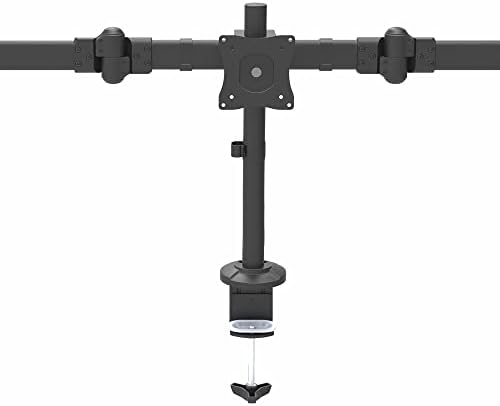 StarTech.com Desk Mount Triple Monitor Arm - Ergonomic VESA 3 Monitor Mount up to 27" - Articulating & Height Adjustable Pole Mount - Tilt/Swivel/Rotate LCD/LED Screen - Desk Clamp/Grommet (ARMTRIO)