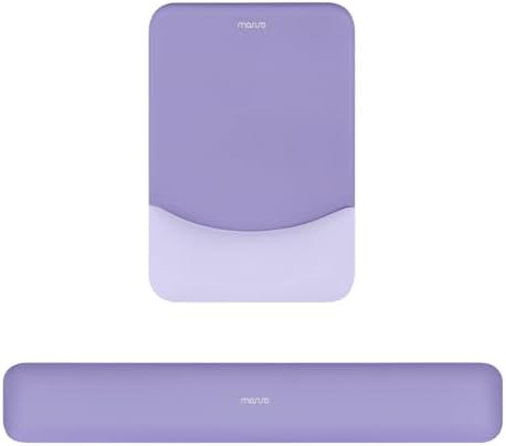 MOSISO Wrist Rest Support Mouse Pad & Keyboard Set, Purple