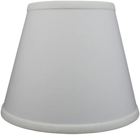 FenchelShades.com Lampshade 6" Top Diameter x 10" Bottom Diameter x 8" Slant Height with Spider Attachment Diameter 0.4 Inch for Lamps with HarpS (White)