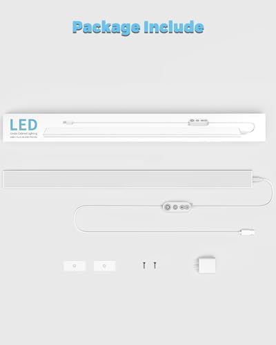 ASOKO 24 Inch Under Counter Light 3 Color 900LM Kitchen Desk Lamp