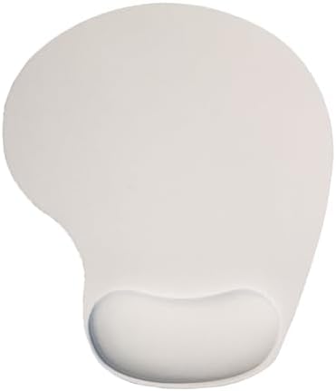 Mouse Pad with Wrist Support, Ergonomic Mouse Pads with Memory Foam Wrist Rest, Easy Typing Pain Relief, Comfortable Home Office Computer Wrist Support Pads for Working Studying Gaming, White