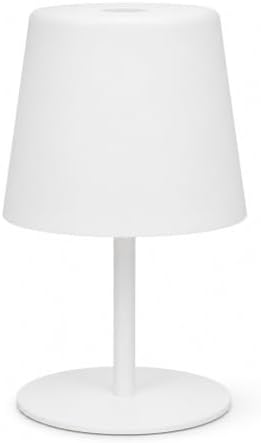 Rechargeable Cordless Table Lamp, IP65 Waterproof Touch Night Light with 4000mAh Battery, 3 Color Temperatures and Stepless Dimming for Bathroom, Nursery, Bedside and Skincare, White
