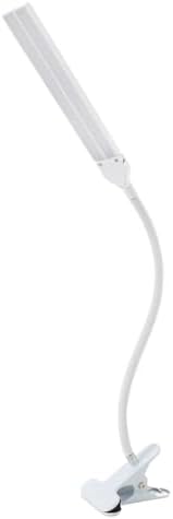 LED Desk Lamp with Double Heads for Eye Care and Dimming Options for Student and Office Use Adjustable Lamp with USB Power Supply (White)