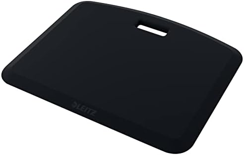 Leitz Anti Fatigue Mat, Cushioned Floor Mat for Home Or Office, Includes Handle, Reduces Fatigue, Leg & Foot Pain, Compact Size, Made from Strong, Soft Foam, Ergo Cosy, Velvet Grey, 53690089