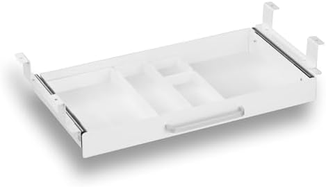 Under Desk Drawer 21" with 4 Divider Trays, Storage Drawer Organizer