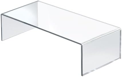 Azar Displays 515338-1PK Acrylic Laptop Stand, Computer Riser for Desk, Monitor Stand, Closet Organizer for Clothes & Shoes, Cabinet Display for Accessories and Décor (3/16" thick acrylic) 15"x7.75 x 4.5