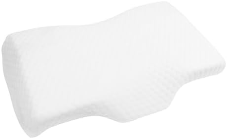 Cervical Neck Pillow, Memory Foam Ergonomic Cervical Neck Support Sleeping Pillow Slow Rebound with Washable Cover, Four Zones for Side Back Stomach Sleepers (White 52*30*10) (White 52*30*10)