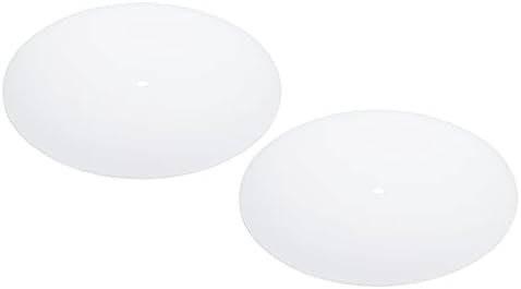 PATIKIL Lampshade Diffuser, 2 Pack 11.5" Diameter with 3/8" Center Hole Round Diffuser for Drum Lampshades Pendants Light Fits 12-14" Openings, Frosted White