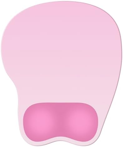 Ergonomic Mouse Pad,Non Slip Mousepad Wrist Rest Support for Office, Computer, Laptop & Mac(A-Warm Pink)