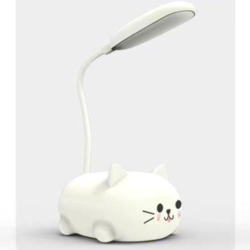 Neioaas LED Desk Lamp for Kids,Cute Cat Lamp USB Rechargeable Reading Light