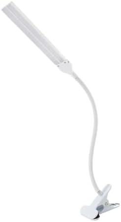 LED Desk Lamp with Double Heads for Eye Care and Dimming Options for Student and Office Use Adjustable Lamp with USB Power Supply (White)