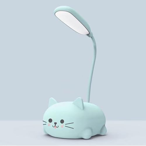 Neioaas LED Desk Lamp for Kids,Cute Cat Lamp USB Rechargeable Reading Light