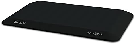 aeris Muvmat - Thick Anti Fatigue Mat for Standing Desks – Premium Kitchen Mat- Ergonomic 2-Zone Standing Desk Mat - Durable Non- Slip Home Office Mat with Pure Black Cover
