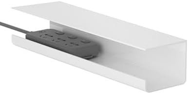 Under Desk Cable Management, Cable Management Tray Clamp Mount Organizer Wire Tray for Home Office Standing Desk (White)