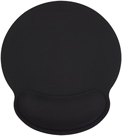 Wrist Rest Support Mouse Pad,Ergonomic Memory Foam Mouse Mat 9x10in Non-Slip Rubber Base Pain Relief Mousepad for Computer, Laptop(Black Foam)