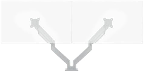 UPLIFT DESK Crestview Dual Monitor Arm - Gas Spring Monitor Mount, Fits 13-35” Inch Displays, VESA Compatible, Clamp or Grommet Installation, Fits Standing Desks & Vertical Options (Gray)