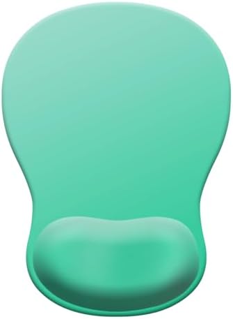 Gel Mouse Pad with Wrist Rest, Ergonomic Concave Wrist Support Mousepad with Non-Slip PU Base & Smooth Surface Comfortable Desk Accessories Mat for Office, Home Gaming and Study (06 Light Mint Green)