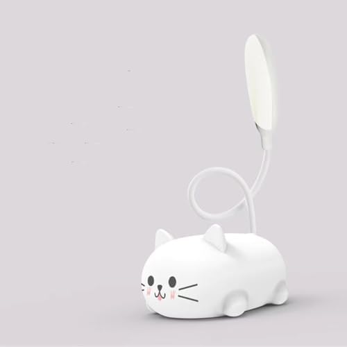 Neioaas LED Desk Lamp for Kids,Cute Cat Lamp USB Rechargeable Reading Light