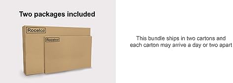Rocelco 46" Large Height Adjustable Standing Desk Converter with Anti Fatigue Mat BUNDLE - Quick Sit Stand Up Triple Monitor Riser - Retractable Keyboard Tray - White (R DADRW-46-MAFM)