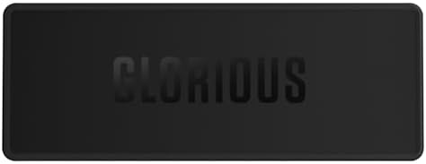 GLORIOUS Gaming Sound Dampening Keyboard Mat - Stitched Edges, Absorbs Keyboard Sounds & Vibrations, Machine Washable, Non-Slip Base, Fits Most Compact Keybaords - Black