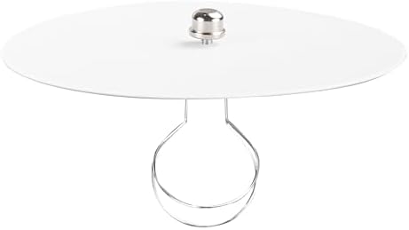Kiven 6.7 in Round Diffuser Shade with Clip Adapter, Acrylic Lamp Shade Diffusers for Pendants Light Table Lamp, Fits 7-9" Openings, Frosted White, 1 Pack