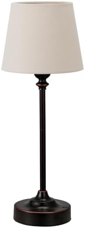 Cordless Table Lamp Rechargeable Bronze - 1 Pack Brass 4000mAH Battery Operated Lamp for Decor, 3000K Stepless Dimming Touch Control Wireless Lamp for Bedroom, Dining Table, Counter, Living Room