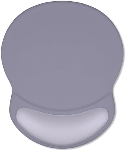 ITNRSIIET Ergonomic Mouse Pad with Comfort Gel Wrist Rest, Non-Slip PU Base, Smooth Textured Surface, Reduces Hand Fatigue & Wrist Pain, 8.7 x 7.2 Inch for Office Gaming Home, Mist Gray