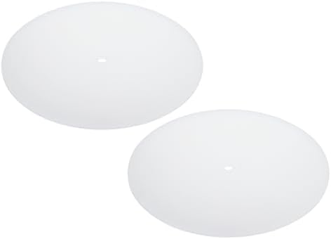 PATIKIL Lampshade Diffuser, 2 Pcs 13.5" Diameter with 3/8" Center Hole Round Diffuser 1.7mm Thick for Drum Lampshades Pendants Light Fits 14-16" Openings, Translucent White