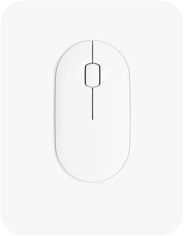 Small Mouse Pad 6 x 8 Inch, Horizontal and Vertical Flexible use. Great for Traveling, Wireless laptops, Keyboard Trays, Offices, etc. (White)
