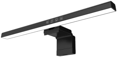 Monitor Light Bar with RGB Backlight, Computer LED Screen Lamp for Eye Caring, USB Powered Dual Light Source with Touch Control Timed Computer Monitor Desk Lamp for Game Office Home Silver